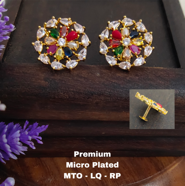 One gram gold earrings... One gram gold studs.. Earrings