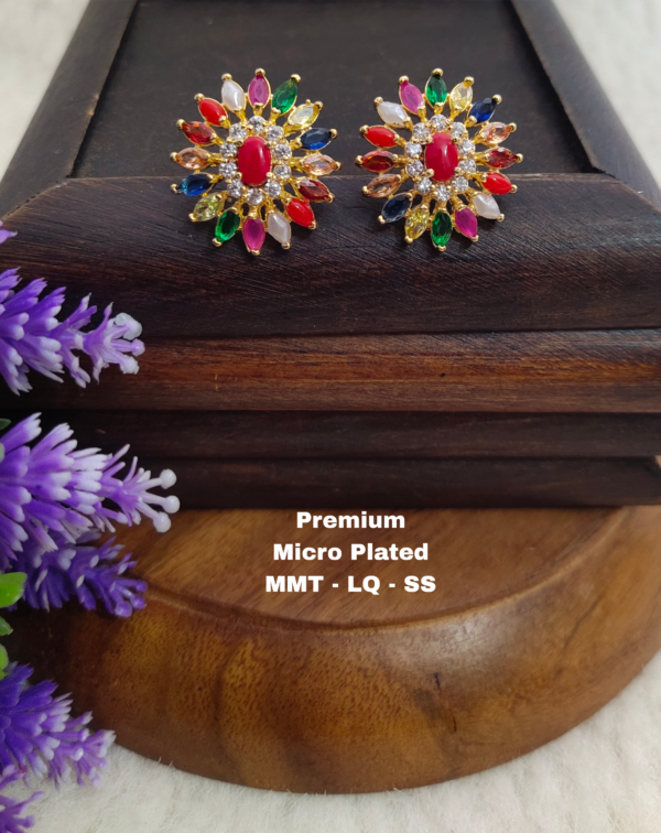 One gram gold Jewellery - One gram gold earrings - South indian jewellery