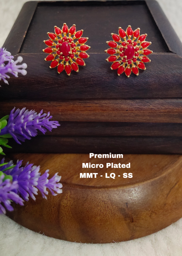 One gram gold Jewellery - One gram gold earrings - South indian jewellery