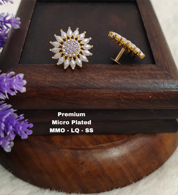 One gram gold Jewellery - One gram gold Earrings - South Indian Jewellery