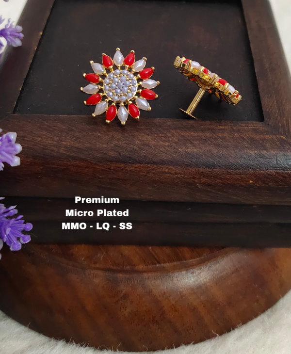 One gram gold Jewellery - One gram gold Earrings - South Indian Jewellery