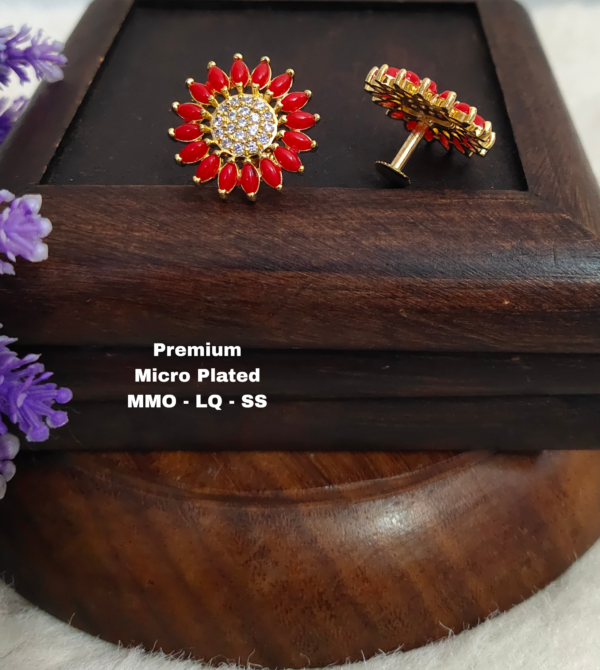 One gram gold Jewellery - One gram gold Earrings - South Indian Jewellery