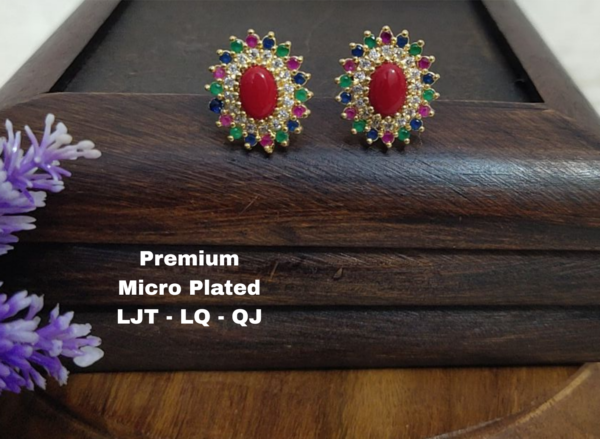 One gram gold Jewellery - One gram gold Earrings - Stud earrings