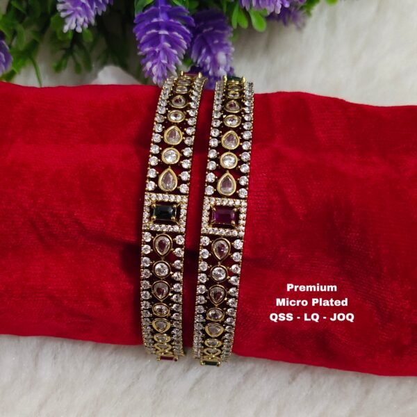 One gram gold Jewellery - One gram gold Bangles  - Lush Queens jewellery