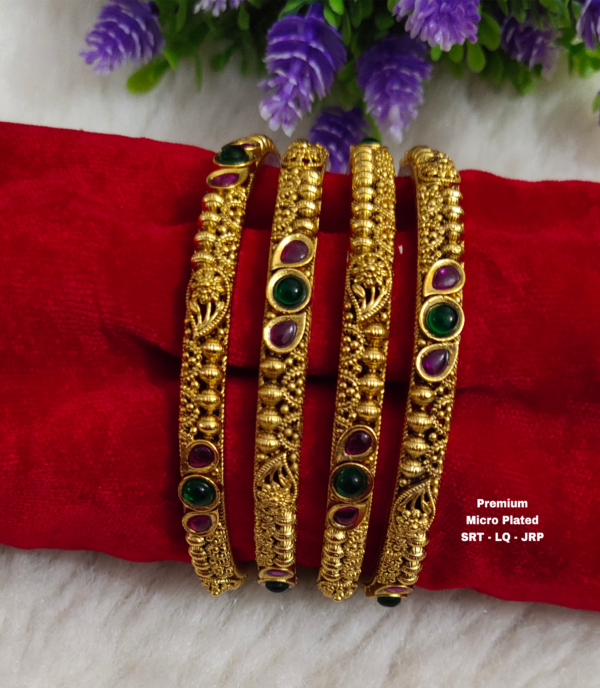 One gram gold Jewellery - One gram gold Bangles  - Lush Queens jewellery