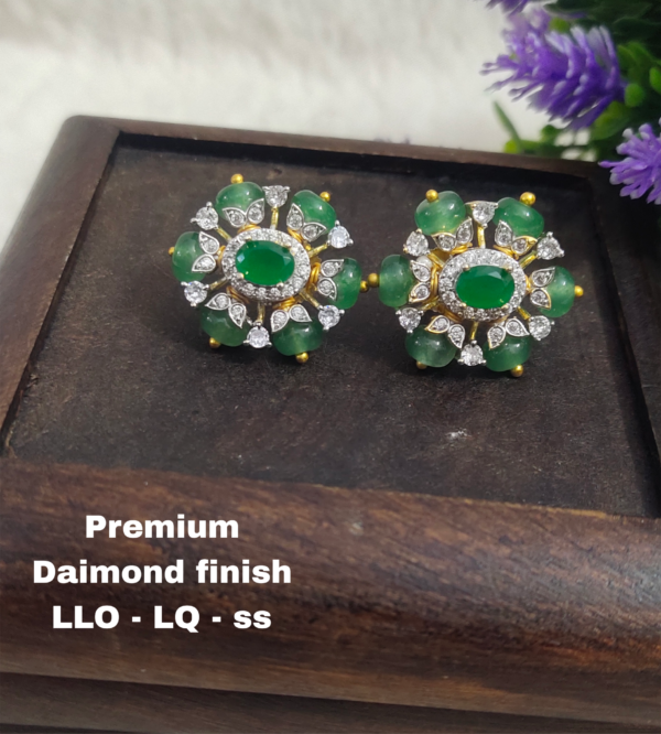 One gram gold Earrings - One gram gold Jewellery - Lush queens jewellery