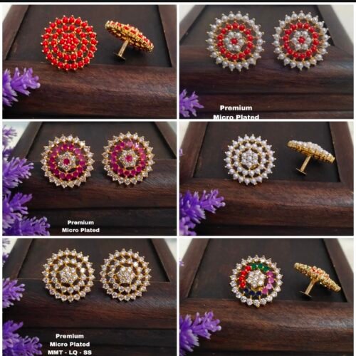 One gram gold Jewellery - One gram gold Earrings - Stud earrings