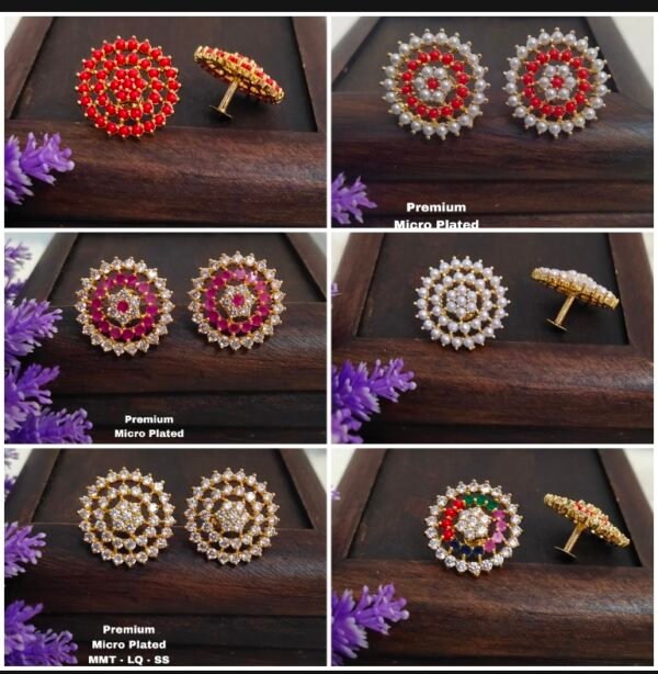 One gram gold Jewellery - One gram gold Earrings - Stud earrings