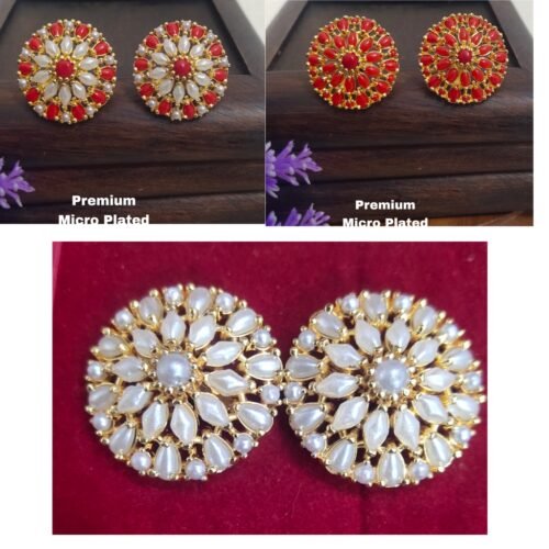 One gram gold Jewellery - One gram gold Earrings - Stud earrings