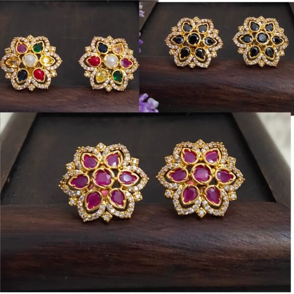 preview (13) One gram gold Jewellery - One gram gold Earrings - Stud earrings