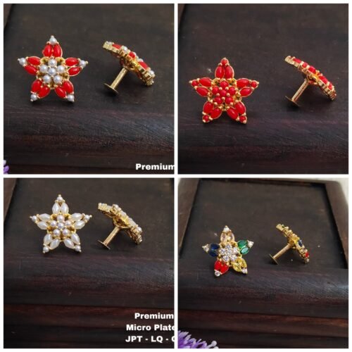 One gram gold Jewellery - One gram gold Earrings - Stud earrings