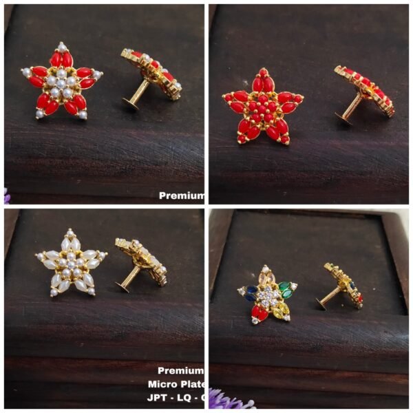 preview (16) One gram gold Jewellery - One gram gold Earrings - Stud earrings