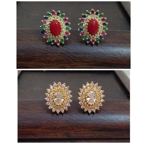 One gram gold Jewellery - One gram gold Earrings - Stud earrings