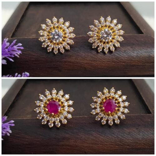 One gram gold Earrings - One gram gold Jewellery - One gram gold studs