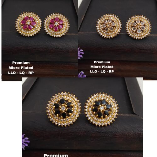 One gram gold Jewellery - One gram gold earrings - Stud earrings