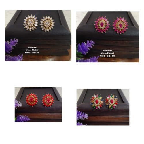 One gram gold Jewellery - One gram gold earrings - South indian jewellery