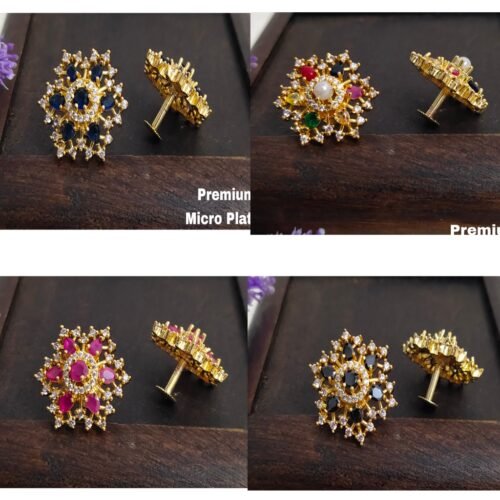 One gram gold Jewellery - One gram gold Earrings - Stud earrings