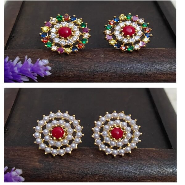 One gram gold Jewellery - One gram gold Earrings - Stud earrings