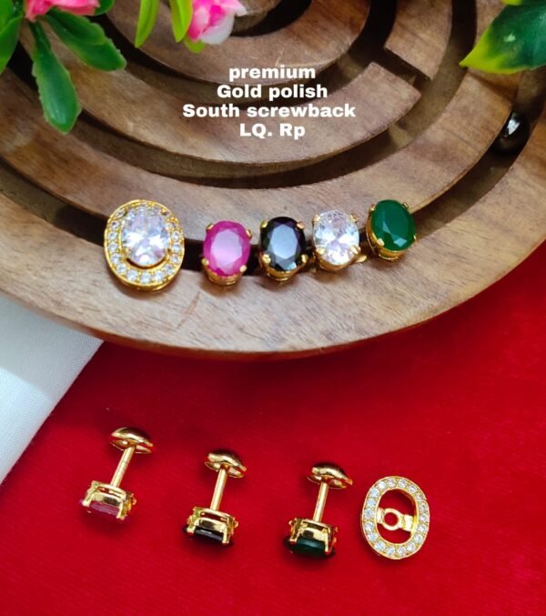 One gram gold Jewellery - One gram gold Earrings - Stud earrings