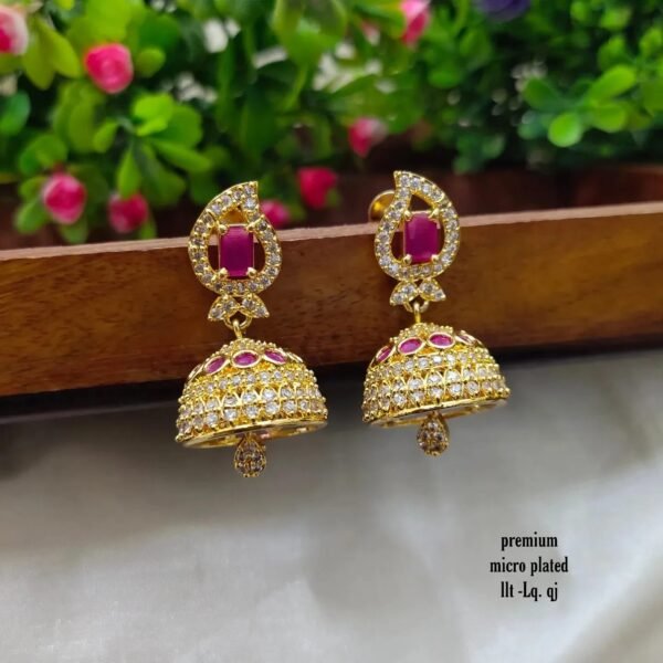 One gram gold Jewellery - One gram gold Earrings -  Jhumka