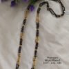 One Gram gold long black beads with out locket... 26 inches