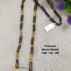 One Gram gold long black beads with out locket... 26 inches