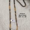 One Gram gold long black beads with out locket... 26 inches
