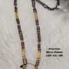 One Gram gold long black beads with out locket... 26 inches