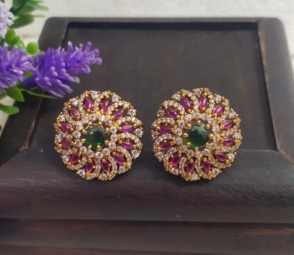 One gram gold Jewellery - One gram gold Earrings - Stud earrings