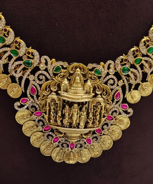 One gram gold Jewellery - South Indian Jewellery - One gram gold Necklaces