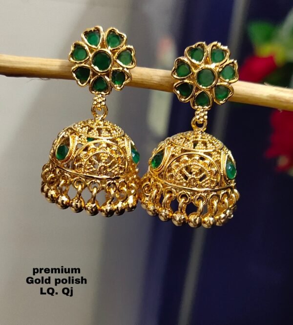 One gram gold Jewellery - One gram gold Earrings -   Jhumka earrings
