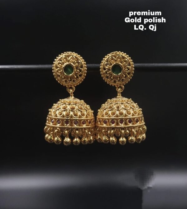 One gram gold Jewellery - One gram gold Earrings -   Jhumka earrings