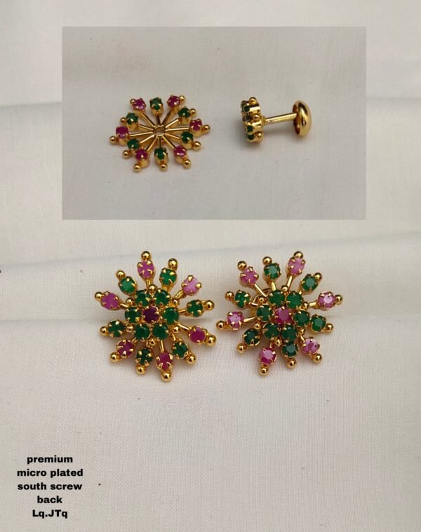 One gram gold Jewellery - One gram gold Earrings - Stud earrings
