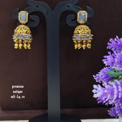 One gram gold Jewellery - One gram gold Earrings -   Jhumka earrings