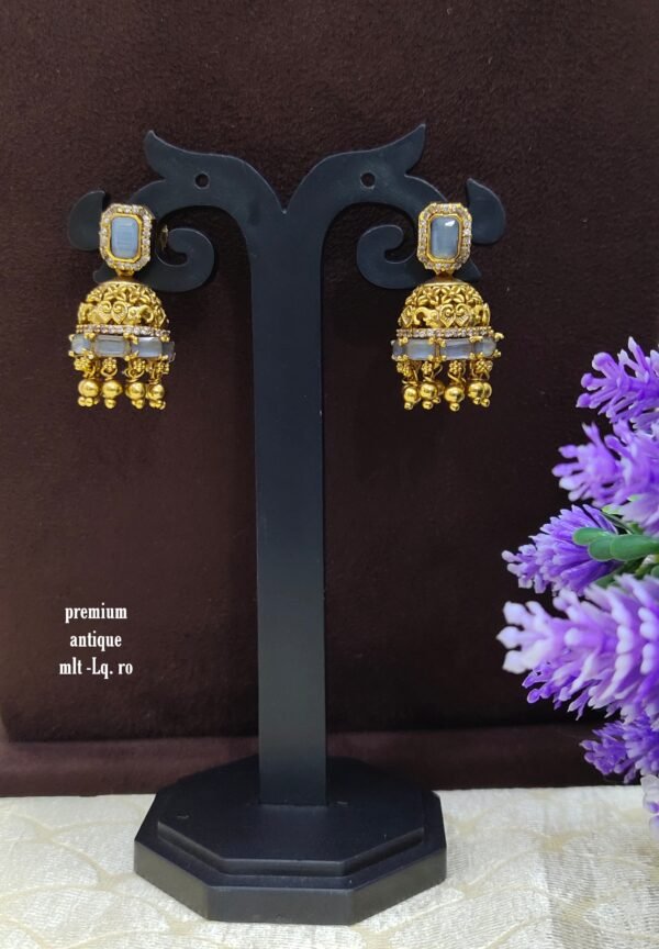 One gram gold Jewellery - One gram gold Earrings -   Jhumka earrings