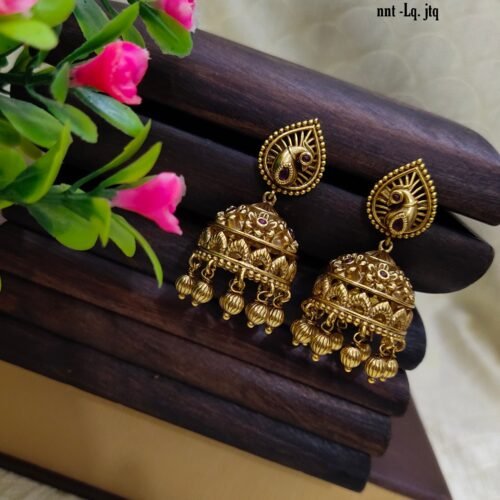 One gram gold Jewellery - One gram gold Earrings -  Jhumka earrings