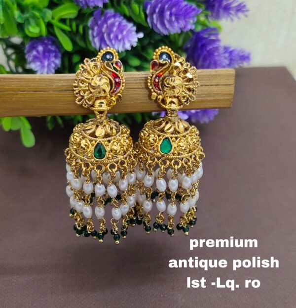 One gram gold Jewellery - One gram gold Earrings -   Jhumka earrings