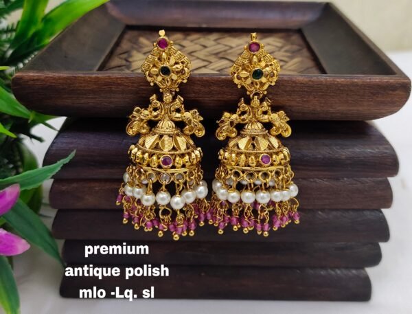 One gram gold Jewellery - One gram gold Earrings - Jhumka earrings