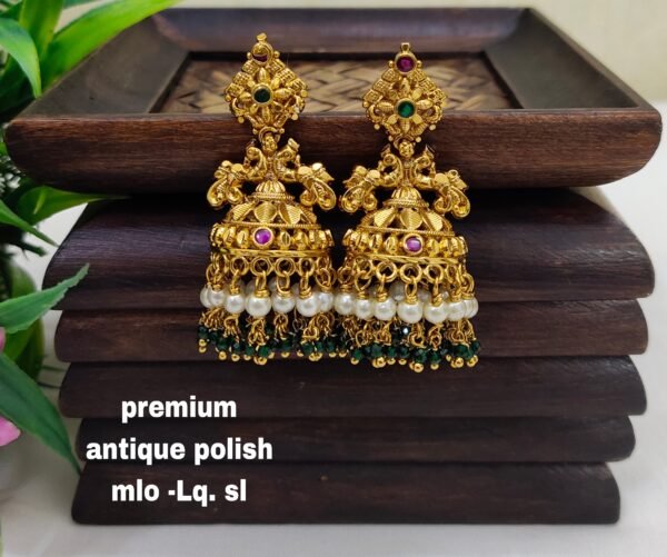 One gram gold Jewellery - One gram gold Earrings - Jhumka earrings