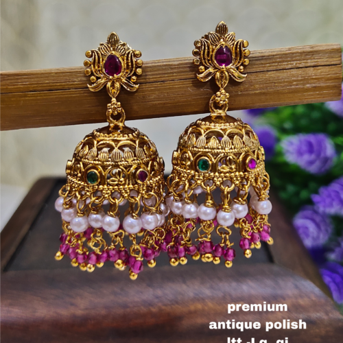 One gram gold Jewellery - One gram gold Earrings - Jhumka earrings