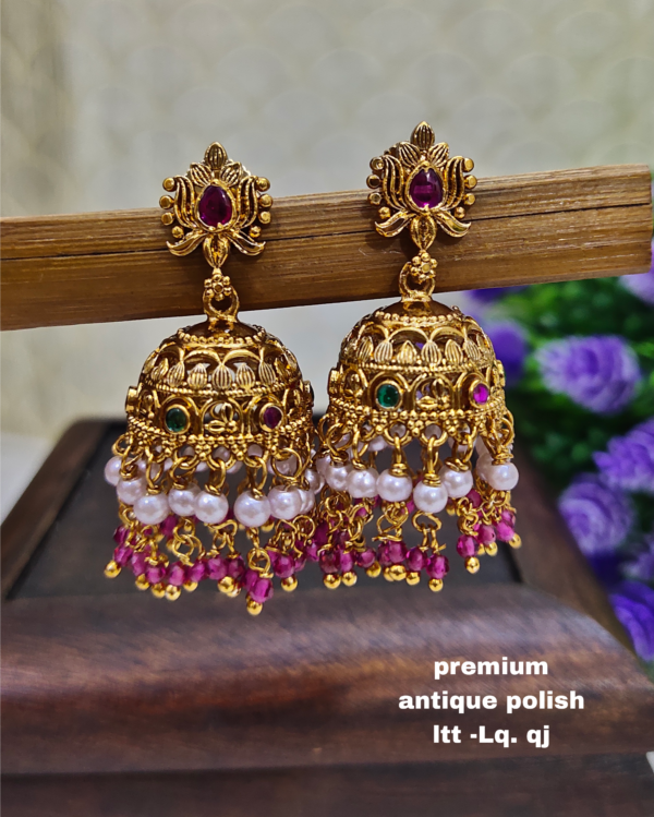 One gram gold Jewellery - One gram gold Earrings - Jhumka earrings