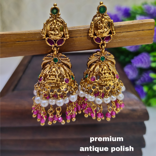 One gram gold Jewellery - One gram gold Earrings -   Jhumka earrings