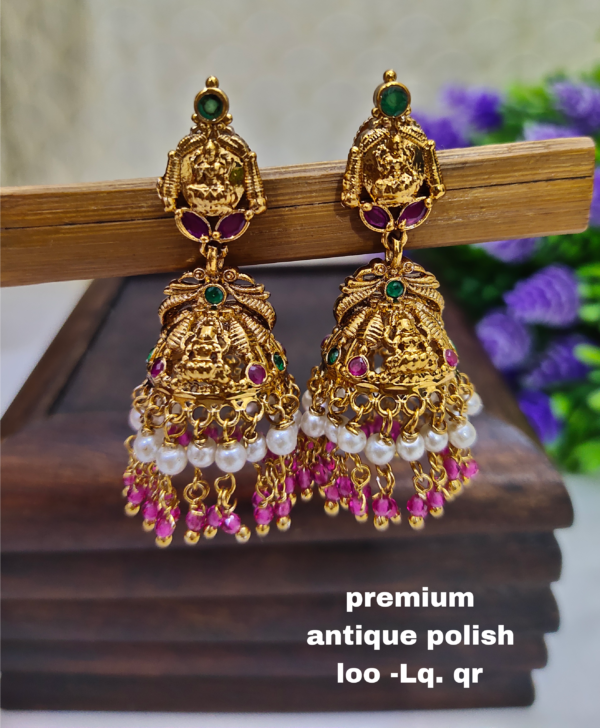 One gram gold Jewellery - One gram gold Earrings -   Jhumka earrings