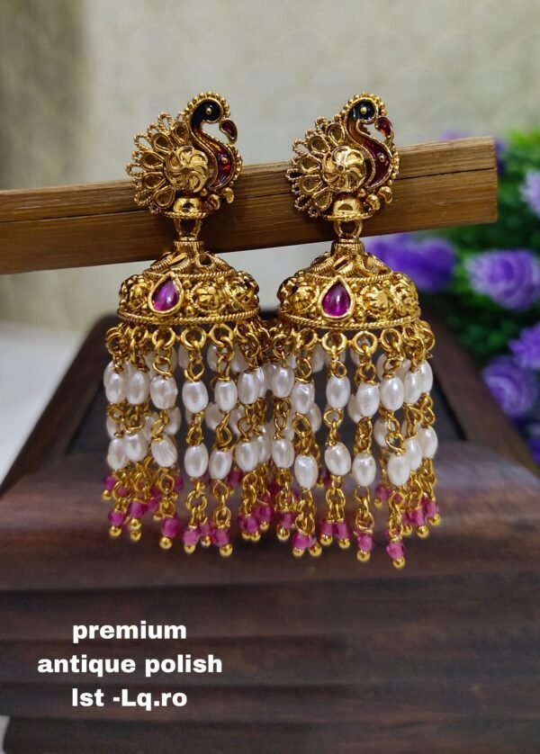 One gram gold Jewellery - One gram gold Earrings -   Jhumka earrings