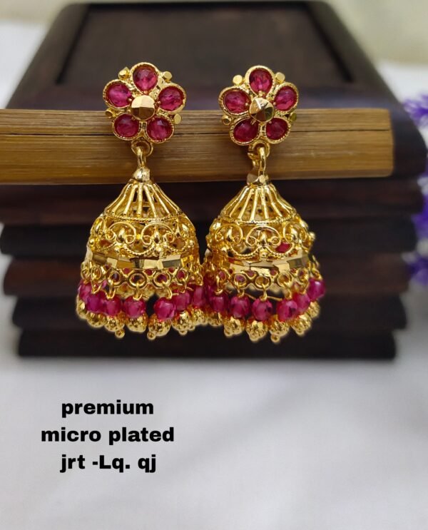 One gram gold Jewellery - One gram gold Earrings -   Jhumka earrings