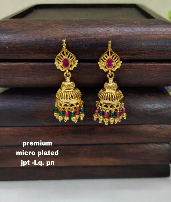 One gram gold Jewellery - One gram gold Earrings - Jhumka earrings