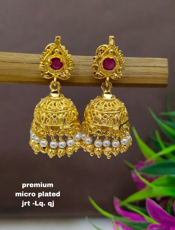 One gram gold Jewellery - One gram gold Earrings - Jhumka earrings