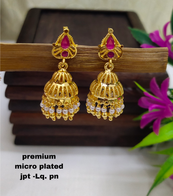 One gram gold Jewellery - One gram gold Earrings - Jhumka earrings