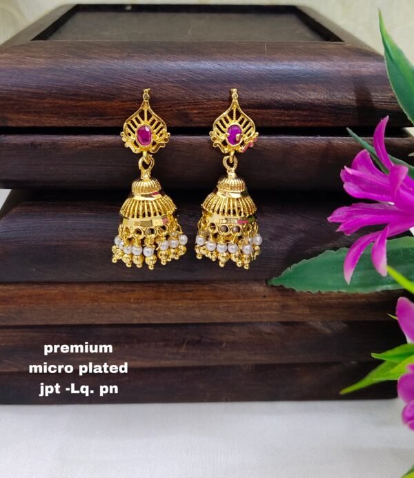 One gram gold Jewellery - One gram gold Earrings - Jhumka earrings