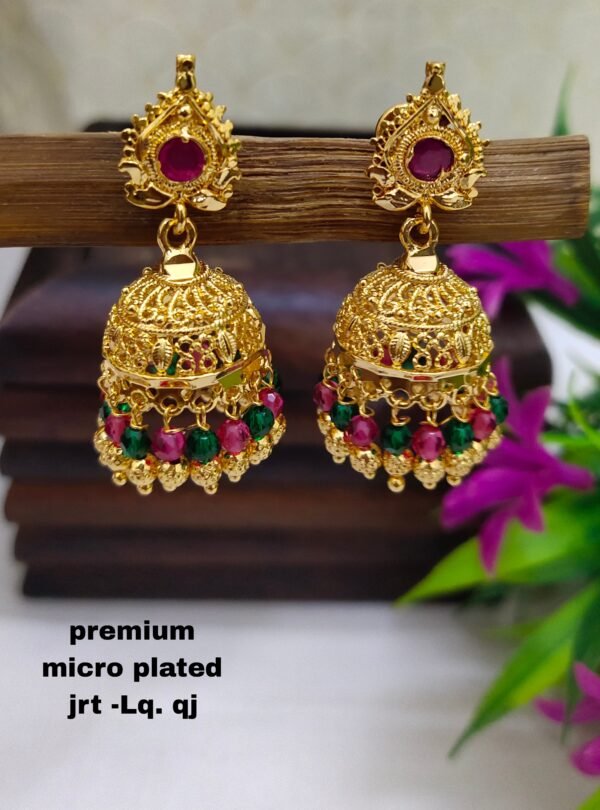 One gram gold Jewellery - One gram gold Earrings - Jhumka earrings